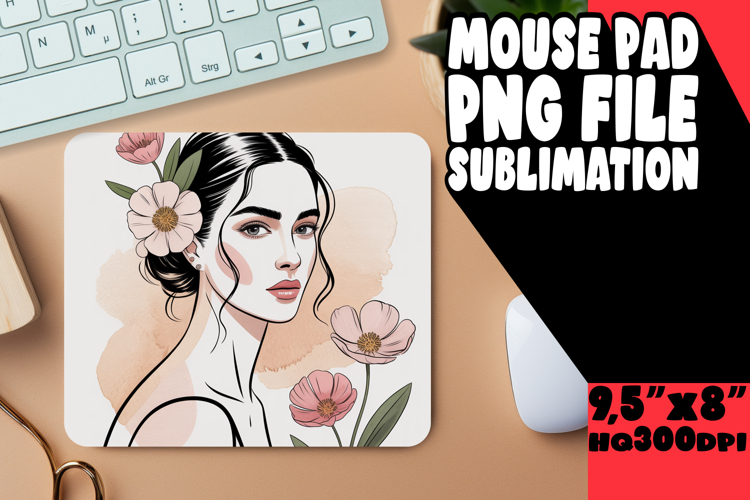 Luminous Desk Pad Designs Sublimation, Beauty Woman