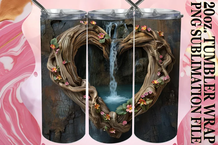 Heartwood Haven Tumbler Wrap Sublimation - Summer Serenity