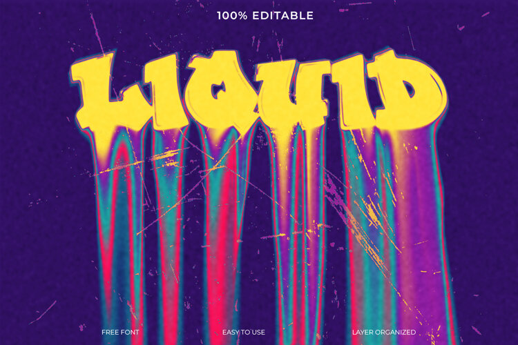 Liquid In Dripping Letters Liquid Dripping Text Effect Photoshop Template (6080699)