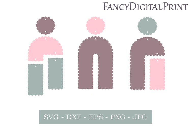 Download Scalloped Arch Earring Svg Files Geometric Earring Svg 1233472 Cut Files Design Bundles