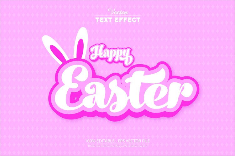 Cartoon text effect, editable pink color text style
