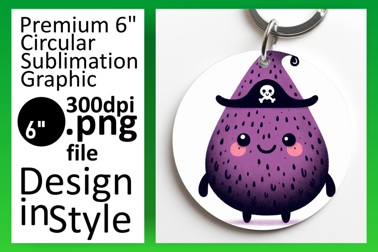 Dynamic Keychain Circle PNG Artwork , Monster