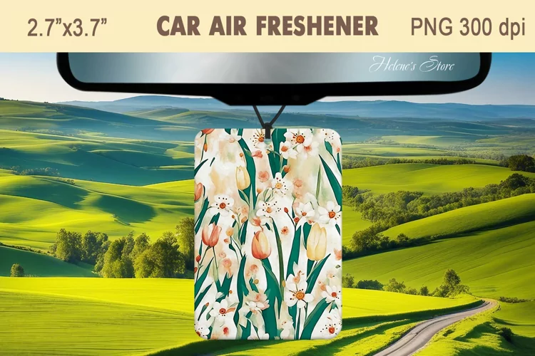 Spring Flowers Air Freshener Car|Car air freshin sublimating