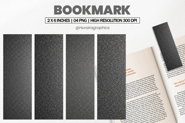 Black Glitter Bookmark PNG, Bookmark Sublimation