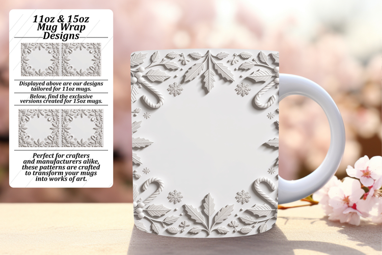 Inspiring 15oz Mug Wrap Png Template , Christmas