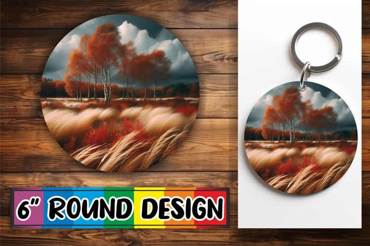 Enchanted Circle Keychain PNG, Autumn