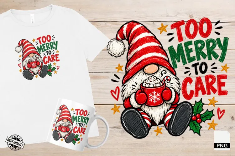 Cute Christmas Gnomes PNG