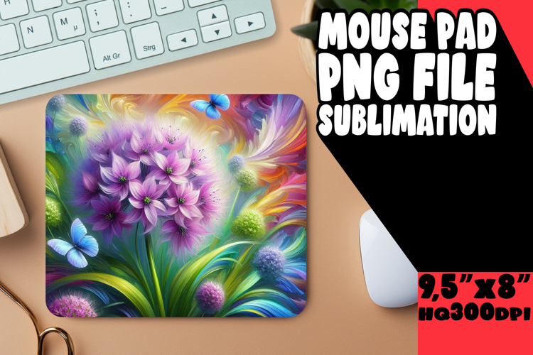 Radiant Desk Pad Sublimation Magic, Flowers