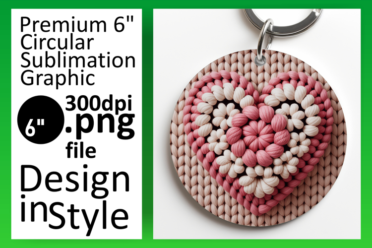 Creative Circle Design for Sublimation , Flowers Heart