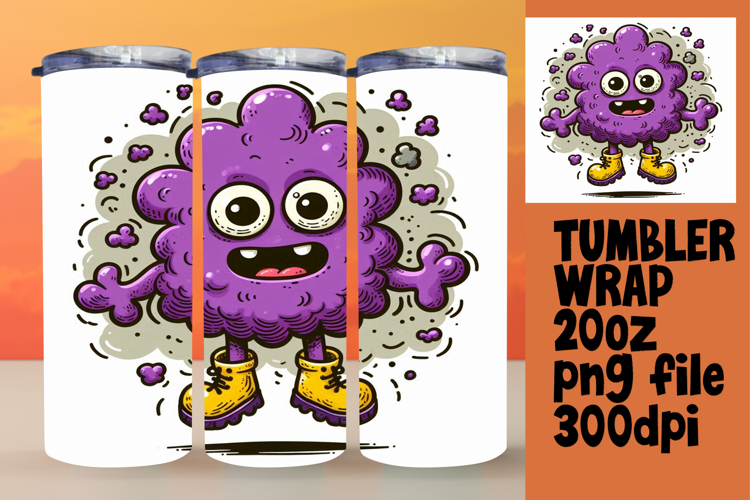 EYE-CATCHING 20oz Tumbler PNG , Monster