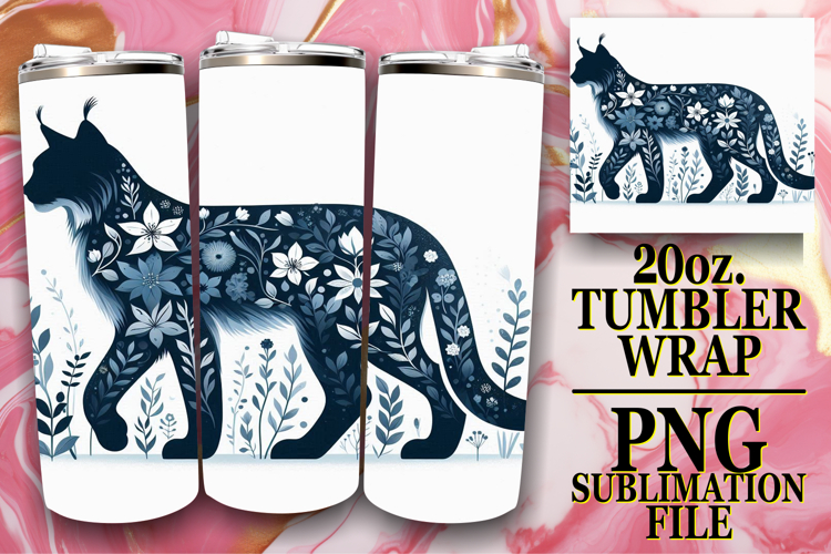 JOYFUL SIPS 20oz TUMBLER WRAP, Flower Animals