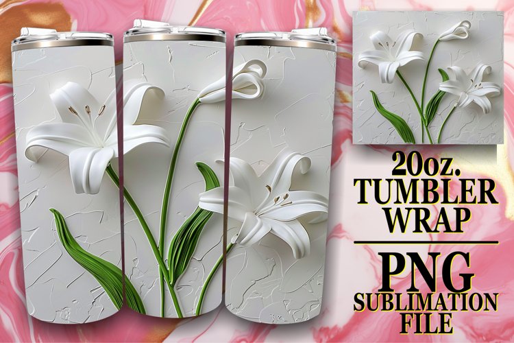 Elegant Bloom Beauty: 3D Tumbler Sublimation