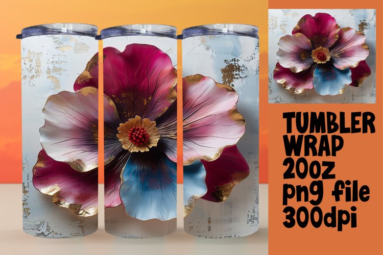 Floral Radiance: Sublimation Tumbler Wrap