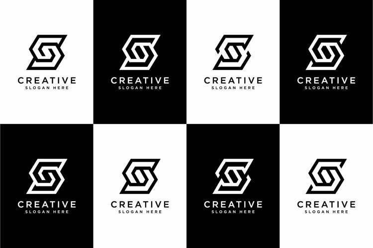 set of initial letter S logo vector design example image 1