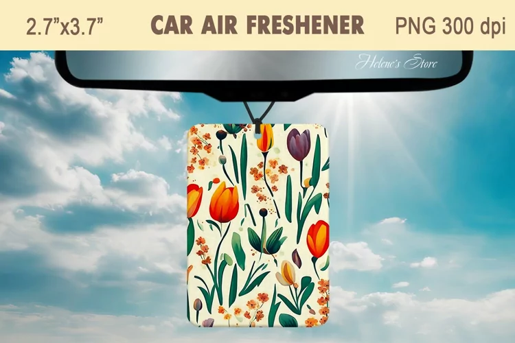 Spring Flowers Air Freshener Car|Car air freshin sublimating