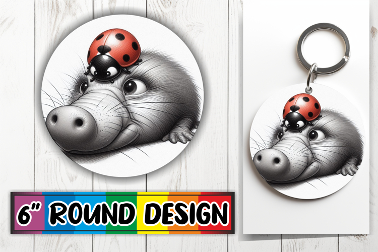 Blissful Circle Ornaments PNG, Cute Animals