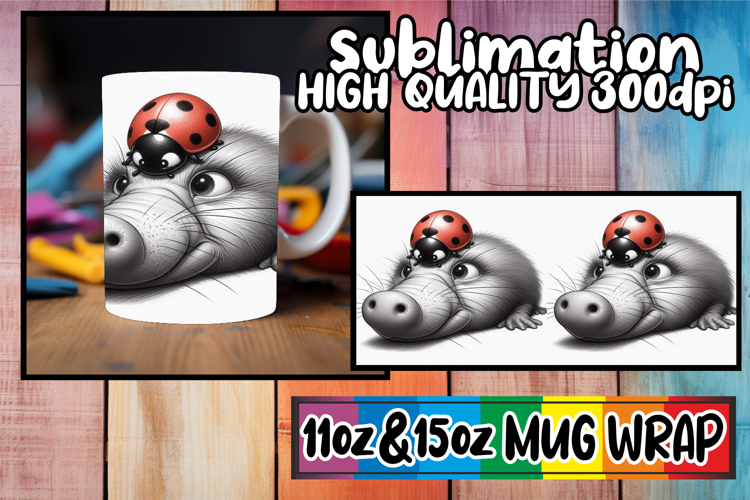 Lively dreams 11oz 15oz sublimation wrap, Cute Animals