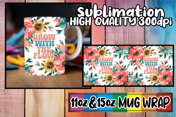 Enchanted evenings 11oz 15oz sublimation wrap, Flower Quote
