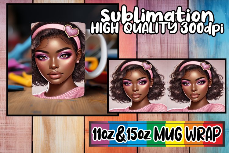 Radiant journeys 11oz 15oz sublimation wrap, Love Girl example image 1
