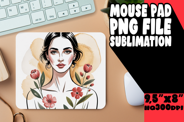 Sweet Desk Mat Sublimation Style, Beauty Woman