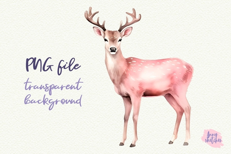 Pink Deer PNG | Coquette Christmas Clipart