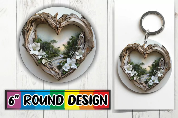 Serene Summer Breeze Sublimation Woodland Bliss,Keychanin