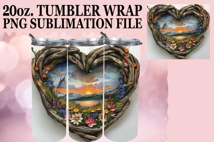 Flower Fields Tumbler Wrap Sublimation - 20oz