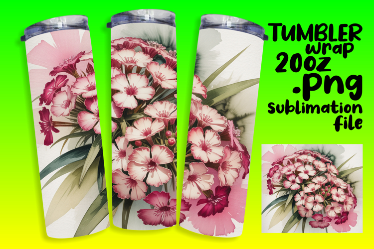 ELEGANT 20oz Tumbler Graphic for DIY , Flowers