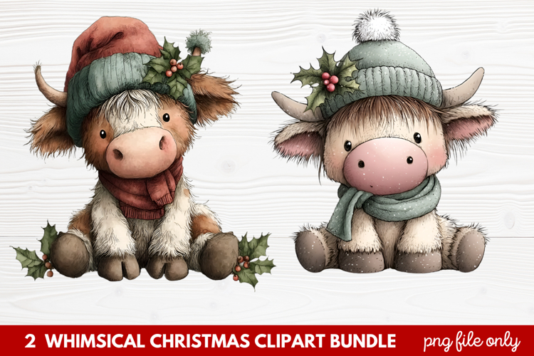 Whimsical Christmas Clipart | Cute Festive Holiday PNG
