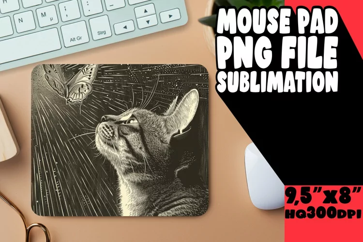 Cute Cat Sublimation Mouse Mat