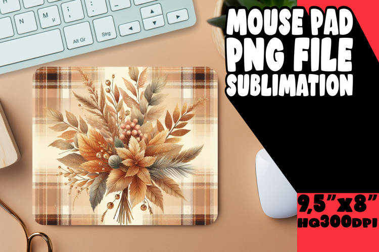 Radiant Desk Mat Sublimation, Autumn Flower
