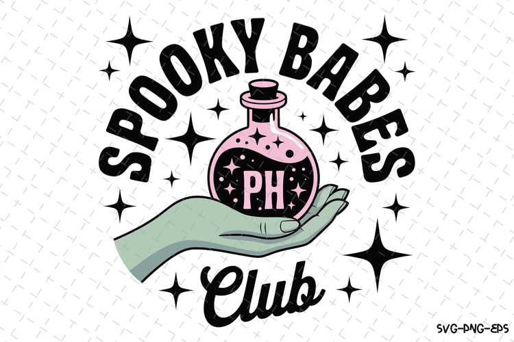 Spooky Babes Club Svg | Halloween Svg | Svg Cut Files example image 1