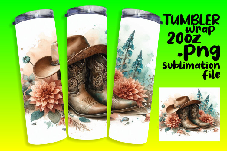 STYLISH 20oz Tumbler Template for Any Occasion , Western example image 1