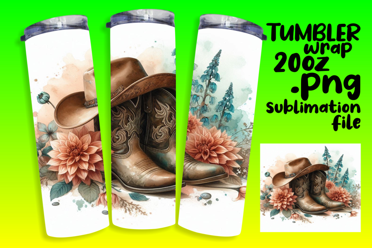 STYLISH 20oz Tumbler Template for Any Occasion , Western