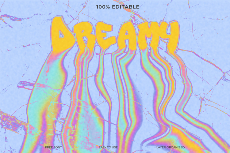 Dreamy Psychedelic Dripping Text Effect