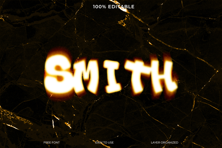 Editable Fiery Glow Text Effect
