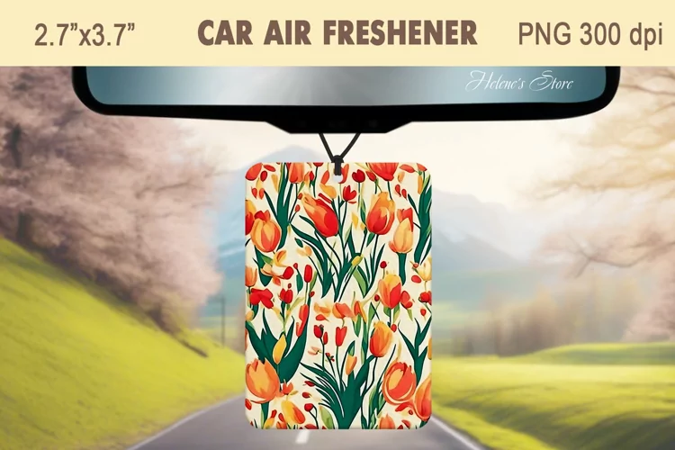 Spring Flowers Air Freshener Car|Car air freshin sublimating