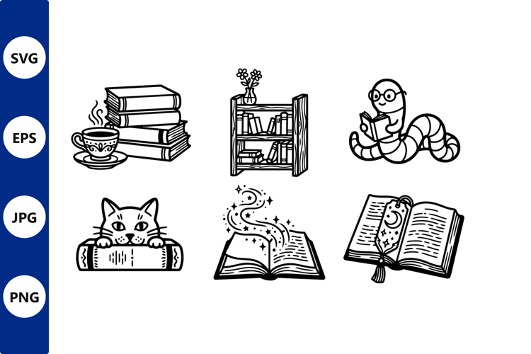 Educational reading scene vector for learning and