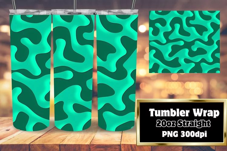 Abstract Neon Harmony Sublimation Patterns 20oz