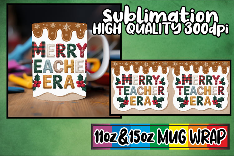 Cheerful mornings sublimation print wrap, Teacher