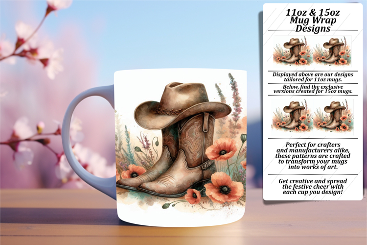 FRESH PNG for 11oz Mug Wrap , Western