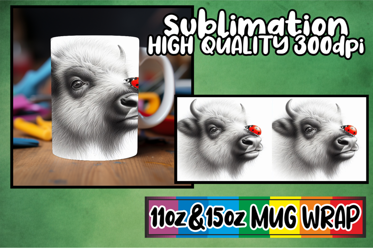 Joyful reflections 11oz 15oz sublimation wrap, Cute Animals