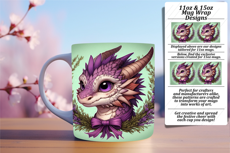 Flawless 11oz Mug Wrap Png Artwork , Dragon