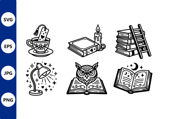 Cozy study desk vector scene