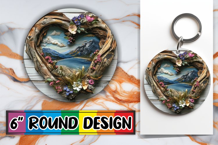 Woodland Elegance Circle Design Sublimation Floral example image 1