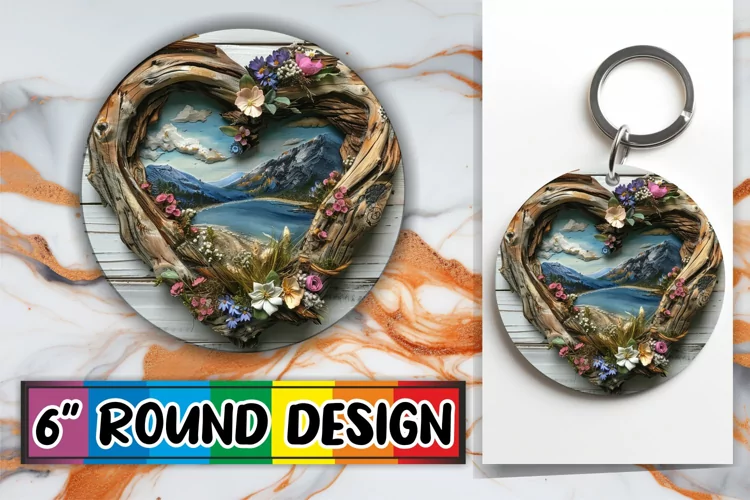 Woodland Elegance Circle Design Sublimation Floral