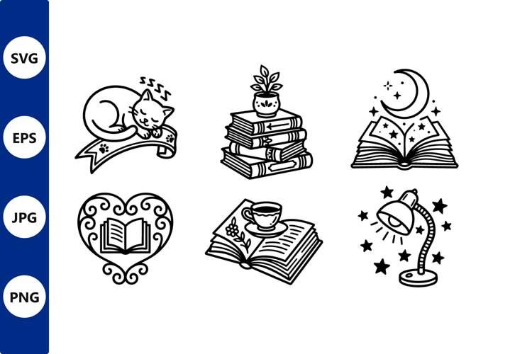 Vector line art set