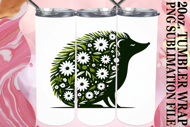 WHIMSICAL ESCAPES 20oz TUMBLER WRAP, Flower Animals