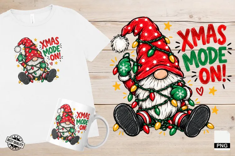 Cute Christmas Gnomes PNG