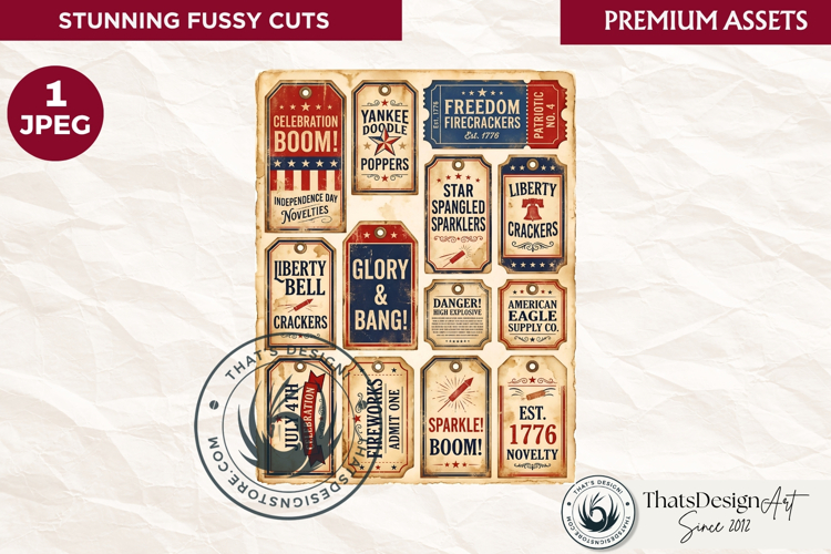 Vintage Patriotic fussy cut ephemera word strip sentiment
